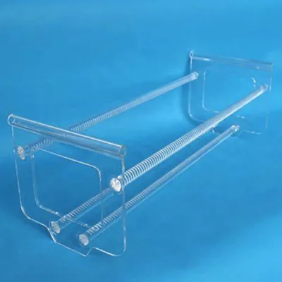 99.999% Purity 1100C High Fused Quartz Instrument clear Quartz Glass Boat Quartz Wafer Carrier