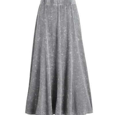 High Quality spring autumn Women skirt Long A line snow wash Demin Skirts Casual Customs long Skirt Anti pilling Anti shrunk