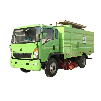 China Supplier Low Price 5000L 6000L Water tank and Waste Box Road Sweeper Truck