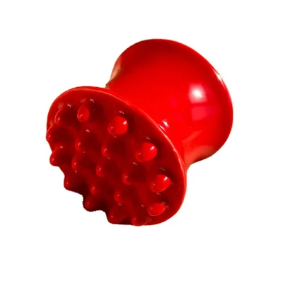 Faye YJ013 Ceramic Hot Stone Massage 3D Handle Red Color Female Body & Facial Massager with Guasha Tool