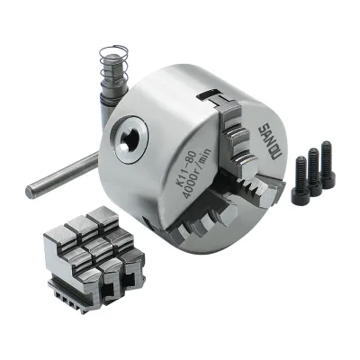 Sanou Original K11-80 K11-125 3-Jaw Self-Centering Lathe Chuck High Precision Chuck Dividing Head for Mini Metal Lathe