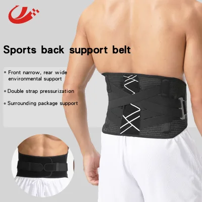 Factory Wholesale Adult Summer Elastic Waist Support Belt Black Breathable Tummy Wrap Lower Back Protection Customized Logo