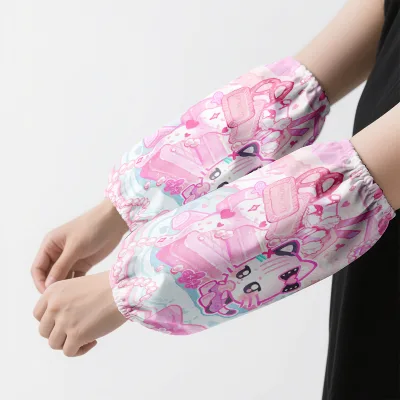 Durable Waterproof Arm Sleeves for Cooking and Cleaning Custom Cartoon Mascot Design Factory Low MOQ