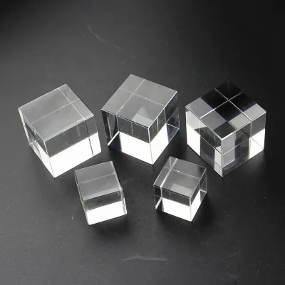 3d Crystal Cube Blank Pyramid Paperweight Crystal Glass Pyramid Paperweight