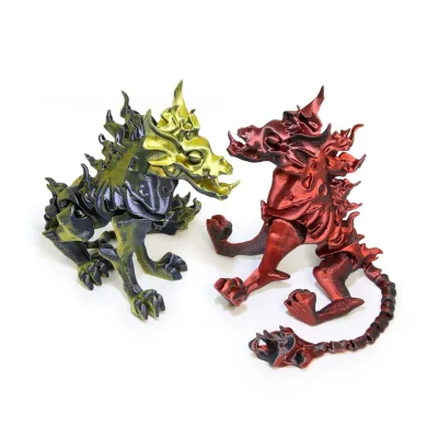 Wholesale Fantasy Creatures 3D Printing Model Joints Movable Hell Skeleton Dog Desktop Ornaments