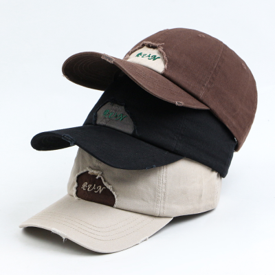 Letter Embroidered Dad Hats  Distressed Gorras Baseball Caps Fashionable and Casual Sports Cap Sun Hat
