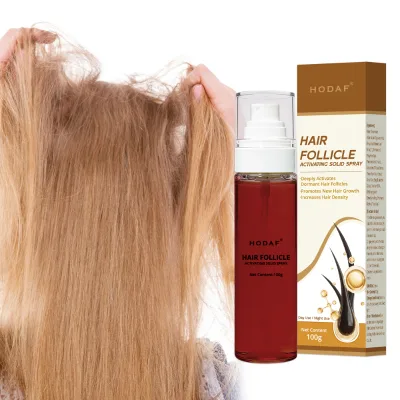 Scalp Microcirculation Support Spray Hair Follicle Activating Solid Spray Ginsenoside Peptide Biotin Nutrient Delivery Spray