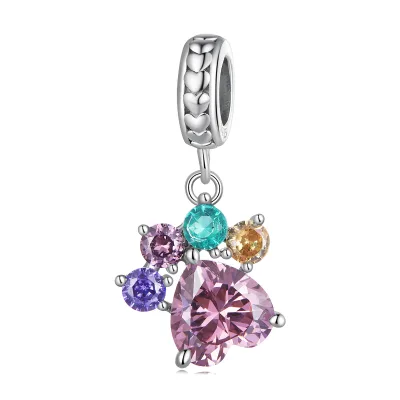 S925 Sterling Silver Colorful Palette Pendant Spring Creative Diy Bracelet Beaded Jewelry Accessories
