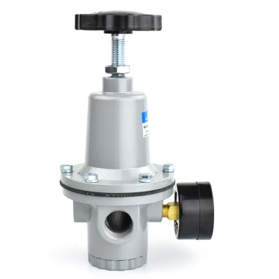 QTY-08/15/25/50 Pneumatic Gas Pressure Reducing Valve 0-10bar Adjustable Air Pressure Regulator Aluminum 1/4"-1" Port Size