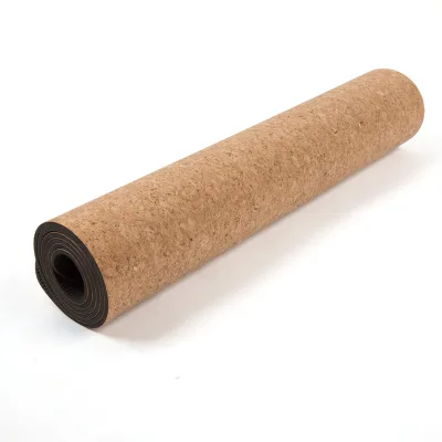 Shengde Black Cork & TPE 5mm Thick Eco-Friendly Anti-Slip Folding Yoga Mat Personalized Fitness Instructional Matt for Women