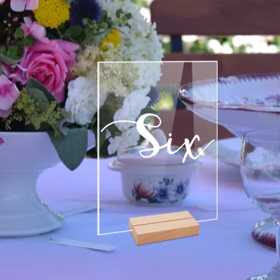 10PC Set Wedding Decoration Acrylic Table Sign Holder Clear Table Number for Weddings Display Stand
