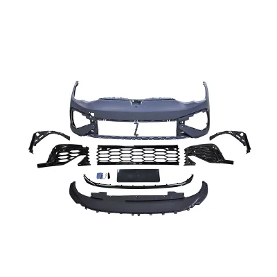 Modified Auto Parts for VW GOLF 8 R-Line Front Bumper Body Kit with Fog Lamp Upgrade to GOLF 8 GTI