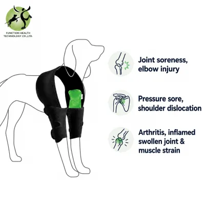 Adjustable Pet Elbow Brace Reduce Secondary Joint Damage for Dog Elbow Injury Muscle Strain Custom Logo Supported