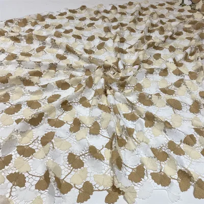 New Fashion Unique Skin Friendly Soft Guipure Lace Embroidery Woven Eco-Friendly Breathable Fabric Made China/Guatemala for