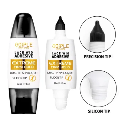 Mighty Bond Double Ended Extrusion Design Adhesive for Wig Front Tap Private Label Extreme Hold Waterproof Invisible Lace Glue