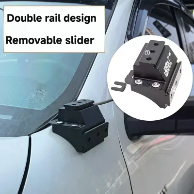 Aluminum Spotlight Bracket Base for for Engine Hood Mounting with Quick Release-External Modification Accessory