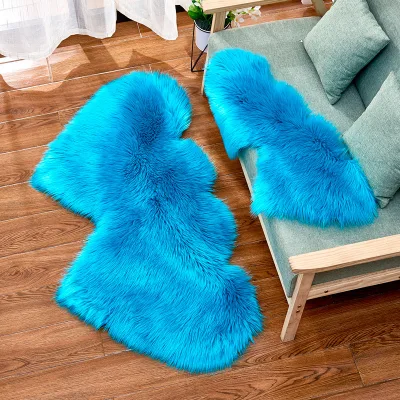 Hot Sale Long Hair Solid Mat Seat Pad Home Decor Luxury Rectangle Soft  Fluffy Area Rug  Carpet Shaggy Living Room