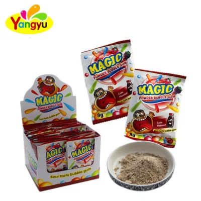 Magic Cola Flavours Bubble Gum Sour Powder Bubble Gum Candy