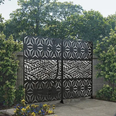 Customizable Laser-Cut Metal Screen Fence with Minimalist Design and Frameless Structure for Multi-Functional Garden Decoration