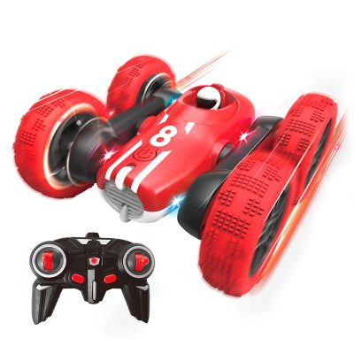 High Quality 2.4G 6 Channel Rotation Double Roll Remote Control Rc Stunt Car with Light Music