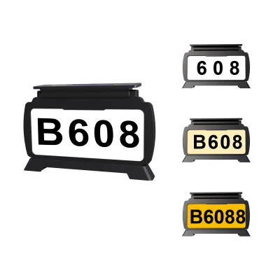 New Arrival Contemporary Modern LED Illuminated Solar House Number Sign IP65 Rated Door Number Plaque