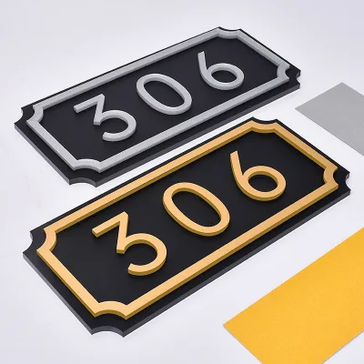 Three-Dimensional Acrylic House Plate Sign Creative Door Sticker for Home Company Office Free Shipping Billboards