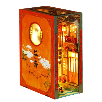 IIECREATE 3D Wooden DIY Miniature House Book Nook Dreams Jiangnan Assemble Toys for Adults Doll Houses
