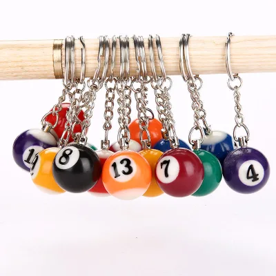 Billiard Ball Keychain Resin Snooker Ball Keychain