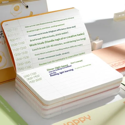Flip-Open Back-Bound Notebook-Soft Touch Compact Portable Horizontal Format Minimalist Design Sleek High Quality Look Gift