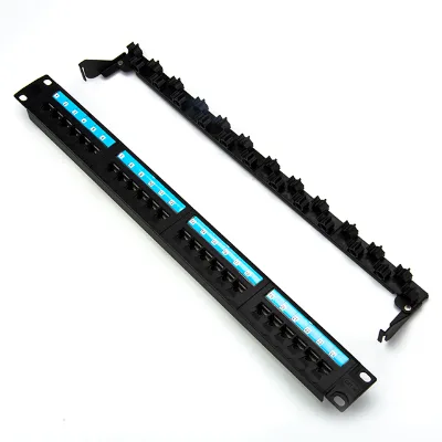 High Quality Network Accessories RJ45 24 Port Fiber Cat 6 Unloaded Utp Patch Panel 24 Cat6
