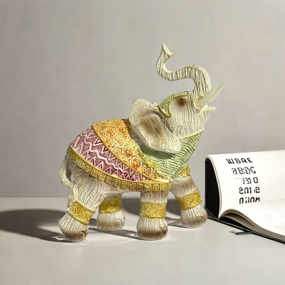 Elephant Ornament Desktop Decoration Living Room Creative Home Resin Entrance Gift Giving