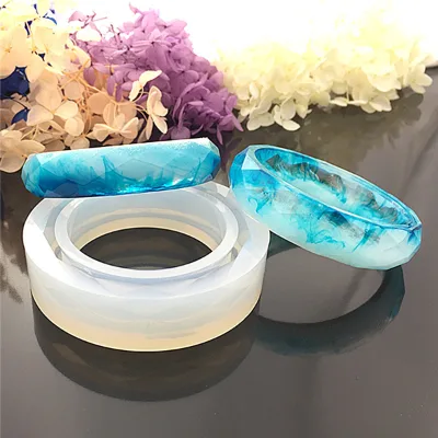 C-0082 Clear Crystal Polish Transparent Silicone Unisex Bangle Bracelet Molds