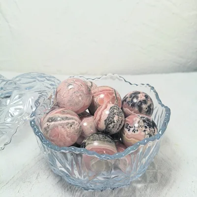 Wholesale Natural Rhodochrosite Sphere High Quality Small Size Rhodochrosite Spheres for Decoration