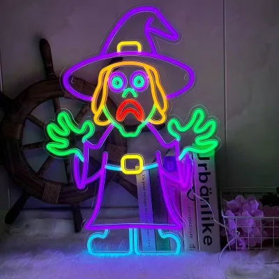 Manufacturer Custom LED Neon Sign USB Operated Halloween Neon Wall Light for Holiday Bar Bedroom Decor Custom Logo Available