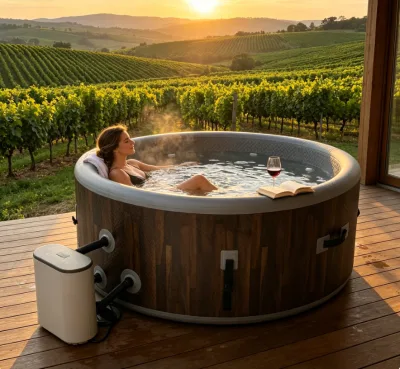 Factory OEM ODM Round Inflatable Hot Tub, Digital Heater Accessoire Portable Hot Tubs Andjacuzzi Outdoor 3-6 Person Wholesale