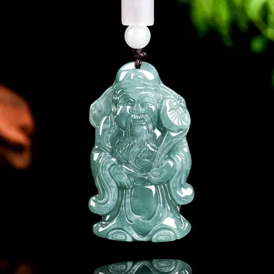 Natural Jadeite Blue Water Buddha Pendant High-grade Men's and Women's Jewelry Jade Wholesale   FG77