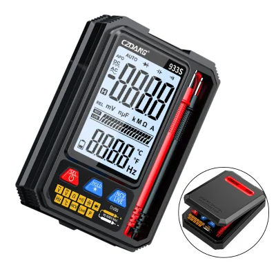 Mini Pocket-Size Auto-ranging Digital Multimeter DC/AC Voltage Resistance Capacitance Tester with Diodes Continuity Feature