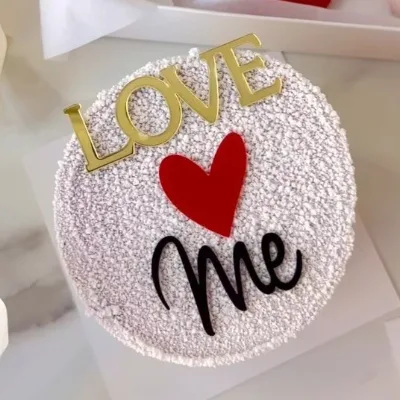 New Ins Style Cake Decorations Acrylic Insert Valentine's Day 520 Confession Side Baking Decorations