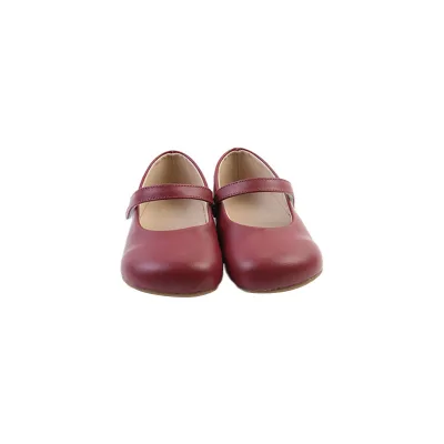 Wholesale Girls Vintage Burgundy Mary Jane Shoes Classic Round Toe Flat School Uniform Shoes for Kids