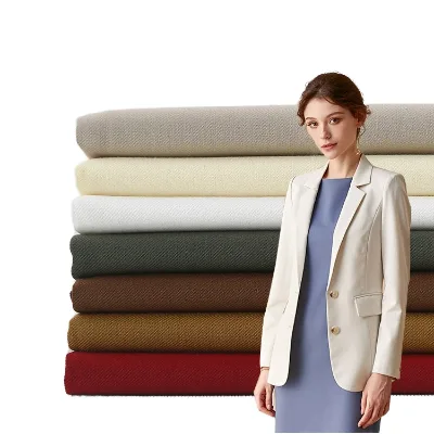 High Quality TR Fabric Breathable and Skin-Friendly Polyester Rayon Suiting for Garments Wholesale Plain Dyed Pattern