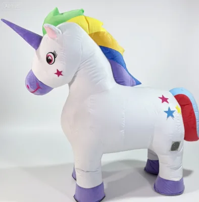 Halloween Unicorn Costumes Mascot Suits Cosplay Fursuit Inflatable Unicorn Outfits  Available in Adult/Kids Sizes for Festivals