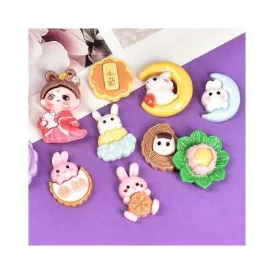 2023 New Glossy Cartoon Mid-Autumn Festival Clay Ornaments Unisex 12-Color Plastic DIY Handmade Gadgets Cream Glue 14 Years