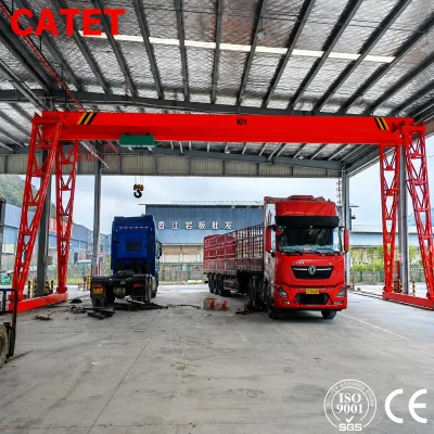 Workshop 15Ton Mobile Gantry Crane, MH Type Rail Traveling Single Girder Crane With Electric Hoist Crane