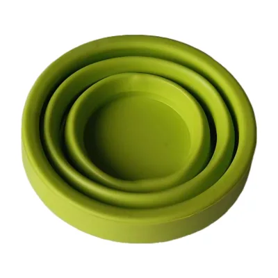 Foldable Collapsible 75ml Food Grade Silicone Portable Camping & Hiking Cup with Custom Color and Logo Options