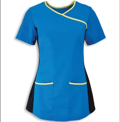 65% Polyester 35% Cotton Twill Customized Color & Logo Housekeeping Staff Maid Pants and Blouse Uniforms