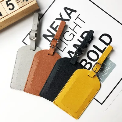 Custom Soft Faux Leather Name Luggage Tags Most Popular Baggages Tag with Buckle