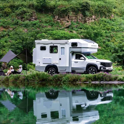 New Dual Motor Drive Peak Power 200kW Pick up Truck Bed Camper With Kitchen & Shower Compact Overland RV