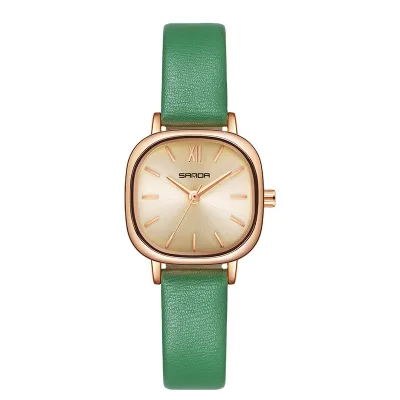 2021 SANDA P1098 Brand Women Watch Fashion Watch Designer Ladies Luxury Brand Diamond Quartz Gold Wrist Watch Gifts for Women