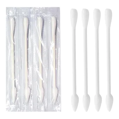 Private Label Disposable Double Ended Round Pointed Cotton Swabs Individually Wrapped for Makeup