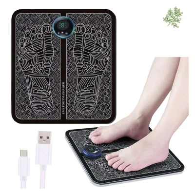 Intelligent Tens Ems Foot Massager Electric Body Massage Mat with Wireless Remote Control Pain Relief Muscle Stimulator